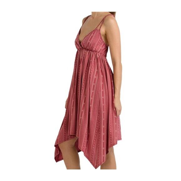 Vans Navajo Sharkbite Dress Womens Large Pink Cotton Hanky Hem Double Strap New - Picture 1 of 9